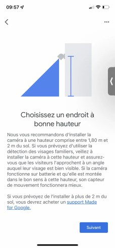 L'app vous montre même comment installer la caméra pour une efficacité optimale // Source : Frandroid - Yazid Amer