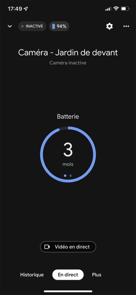 Un appuie sur l'écran et vous avez une estimation de l'autonomie en mois // Source : Frandroid - Yazid Amer