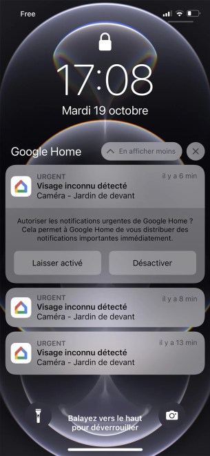 Les notifications affichent la raison des alertes. // Source : Frandroid - Yazid Amer