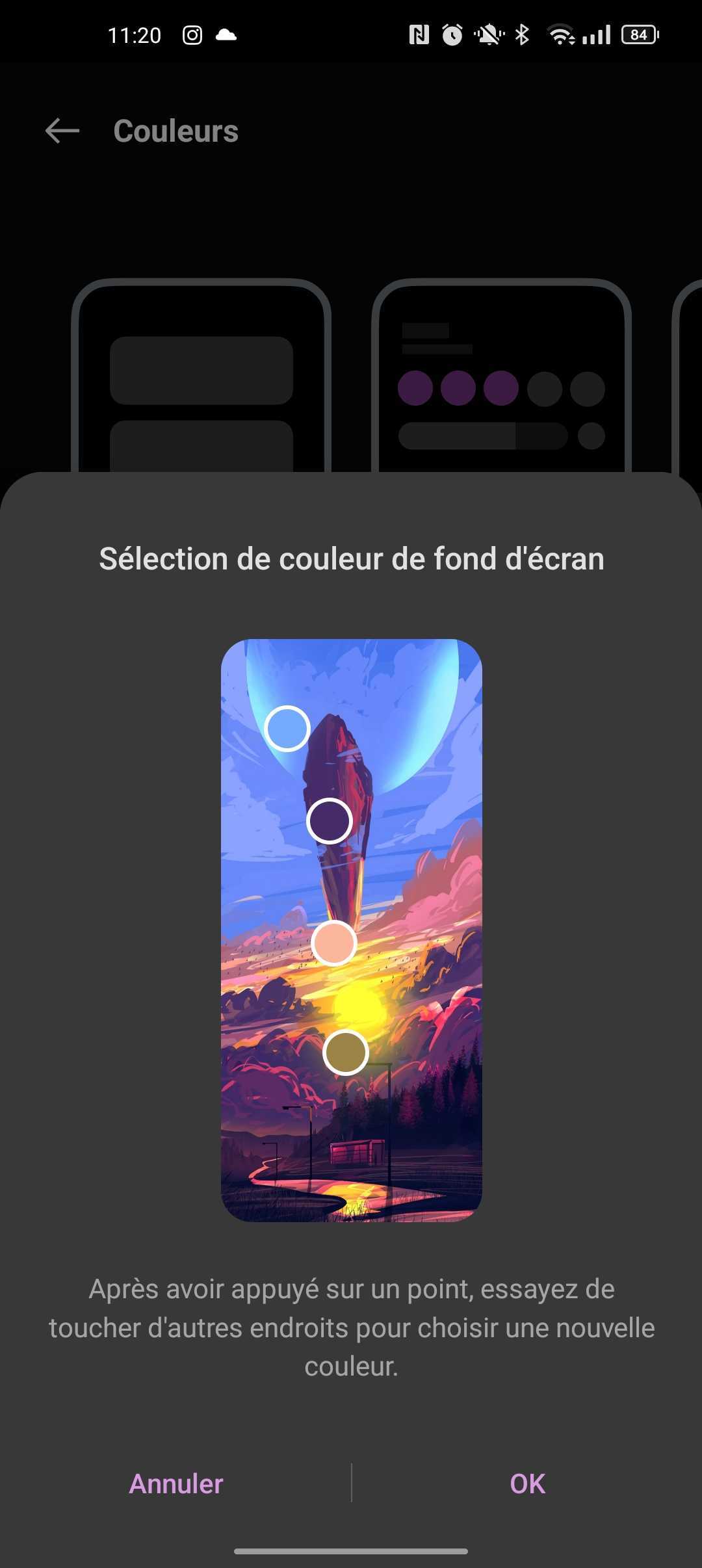 ColorOS adopte les couleurs du fond d'écran 2/3