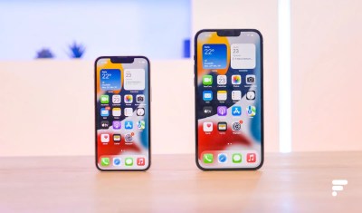 L'iPhone 13 mini et l'iPhone 13 Pro Max, le plus petit et le plus grand smartphone d'Apple // Source : FRANDROID