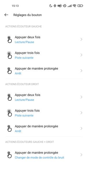 Les zones tactiles peuvent être reprogrammées.