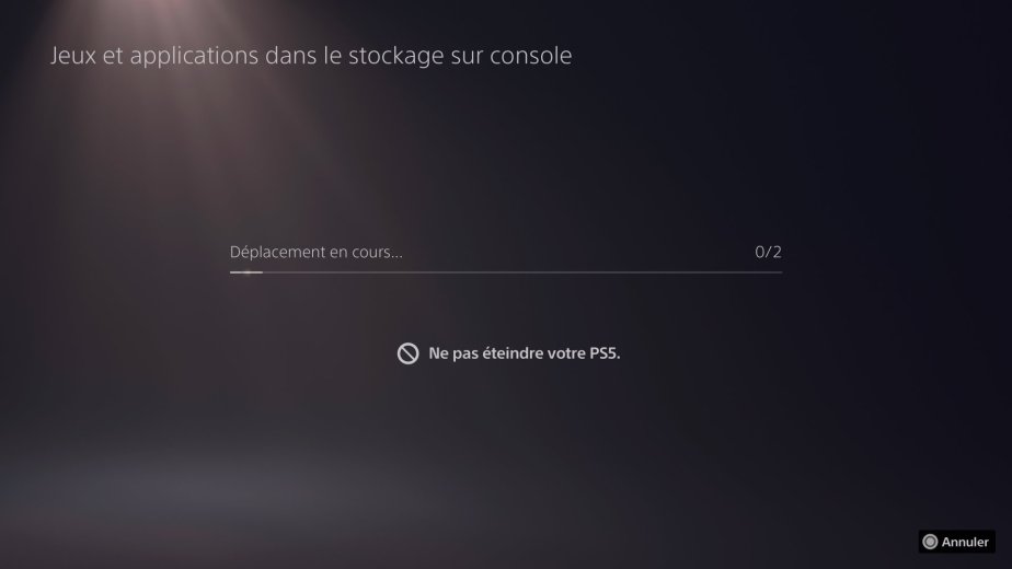 SSD PS5 Deplacement jeux