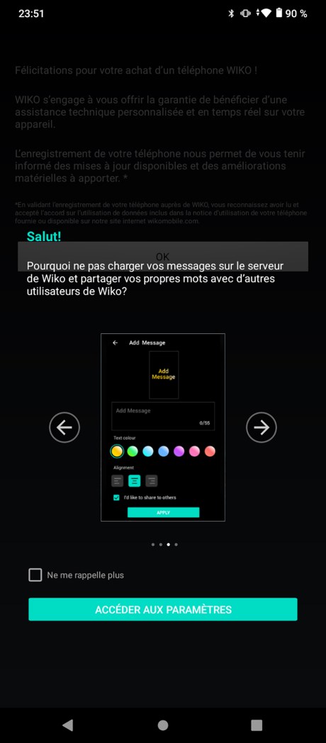 Messagerie Wiko // Source : Frandroid - Yazid Amer