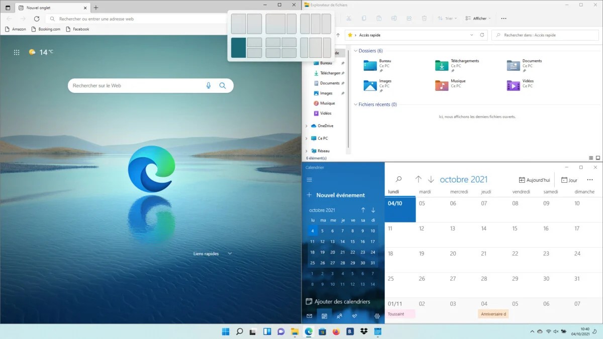 Windows 11 Test multitache snap