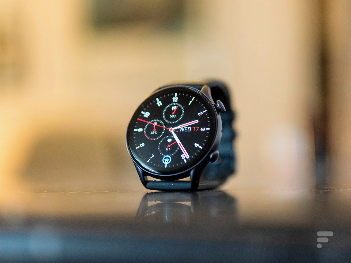 L'écran allumé de l'Amazfit GTR 3 Pro