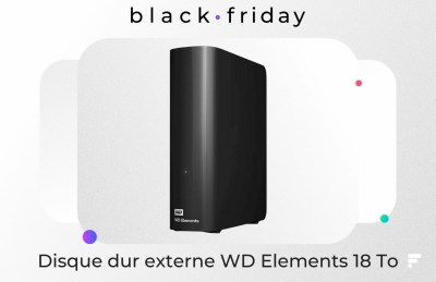 Disque dur externe WD Elements 18 To Black Friday 2021
