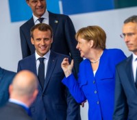 Le président Emmanuel Macron // Source : Organisation du traité de l'Atlantique nord sur Flickr