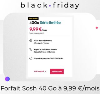 Sosh fait aussi le Black Friday avec un forfait mobile à moins de 10 €/mois