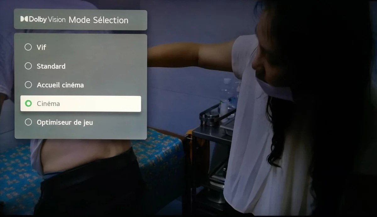 Les modes d'images en Dolby Vision.