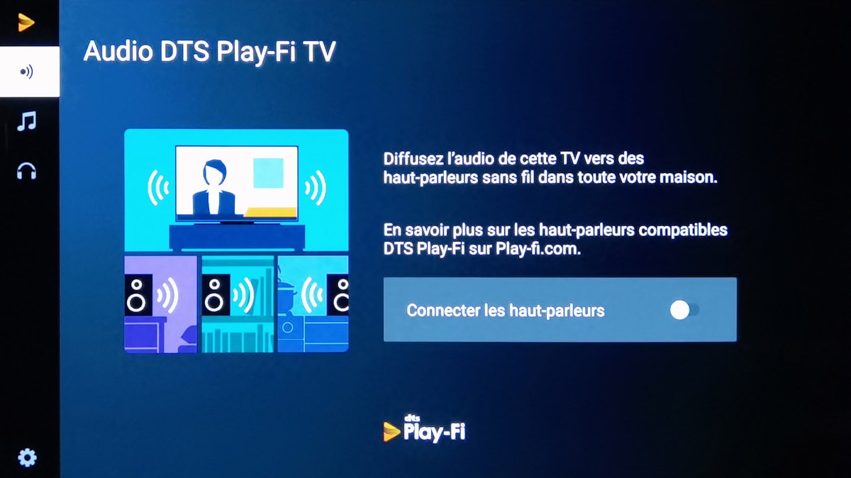 Jouez la musique en mode multiroom via le DTS Play-Fi.