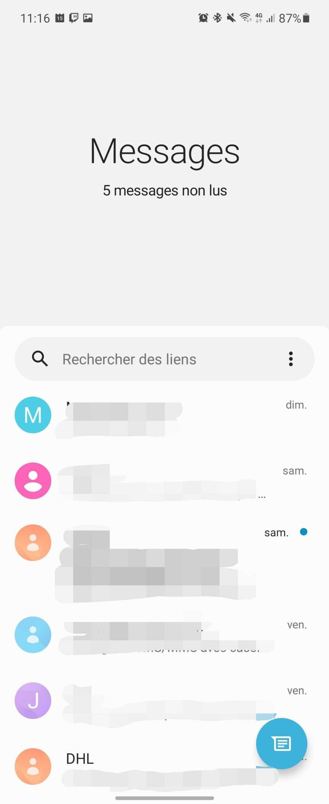 Google Messages ajoute un système de points pour souligner qu'un message n'a pas été lu.