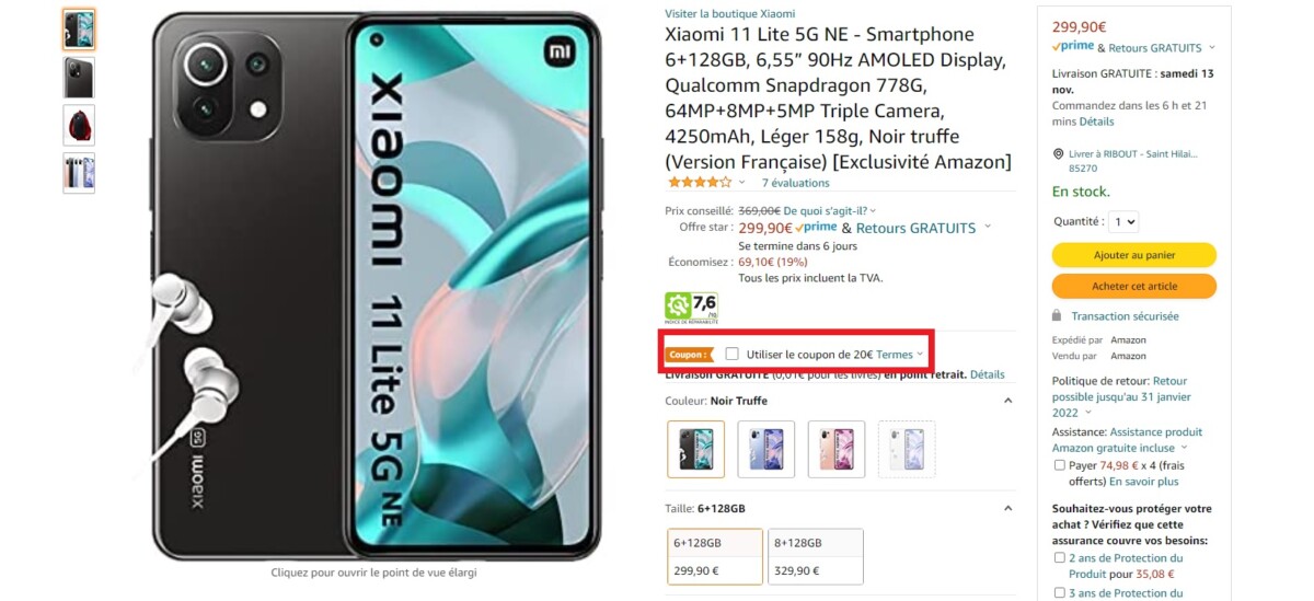 screenshot amazon mi 11 lite 5G ne