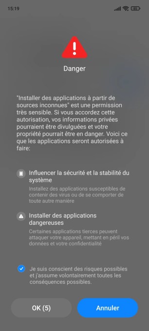 Une surcouche antivirus bien inutile... // Source : Frandroid