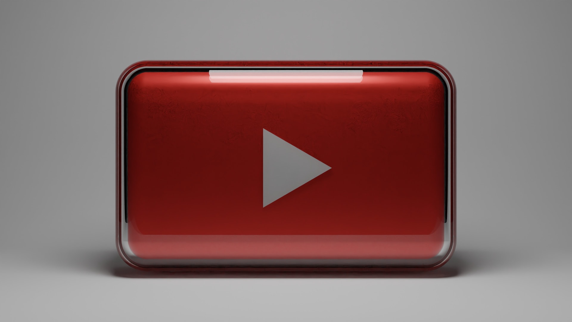 Représentation en 3D du logo YouTube