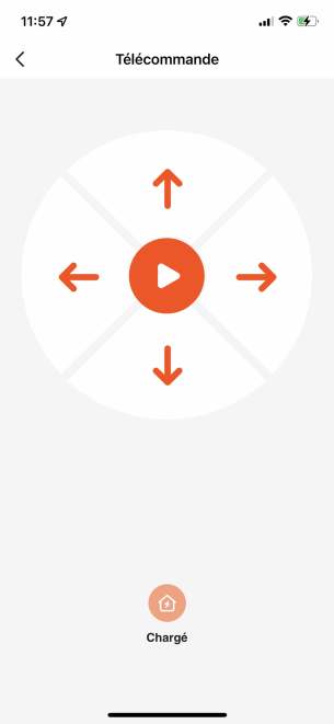 Si besoin, vous pouvez contrôler manuellement le robot. // Source grâce à une télécommande virtuelle : Frandroid / Yazid Amer