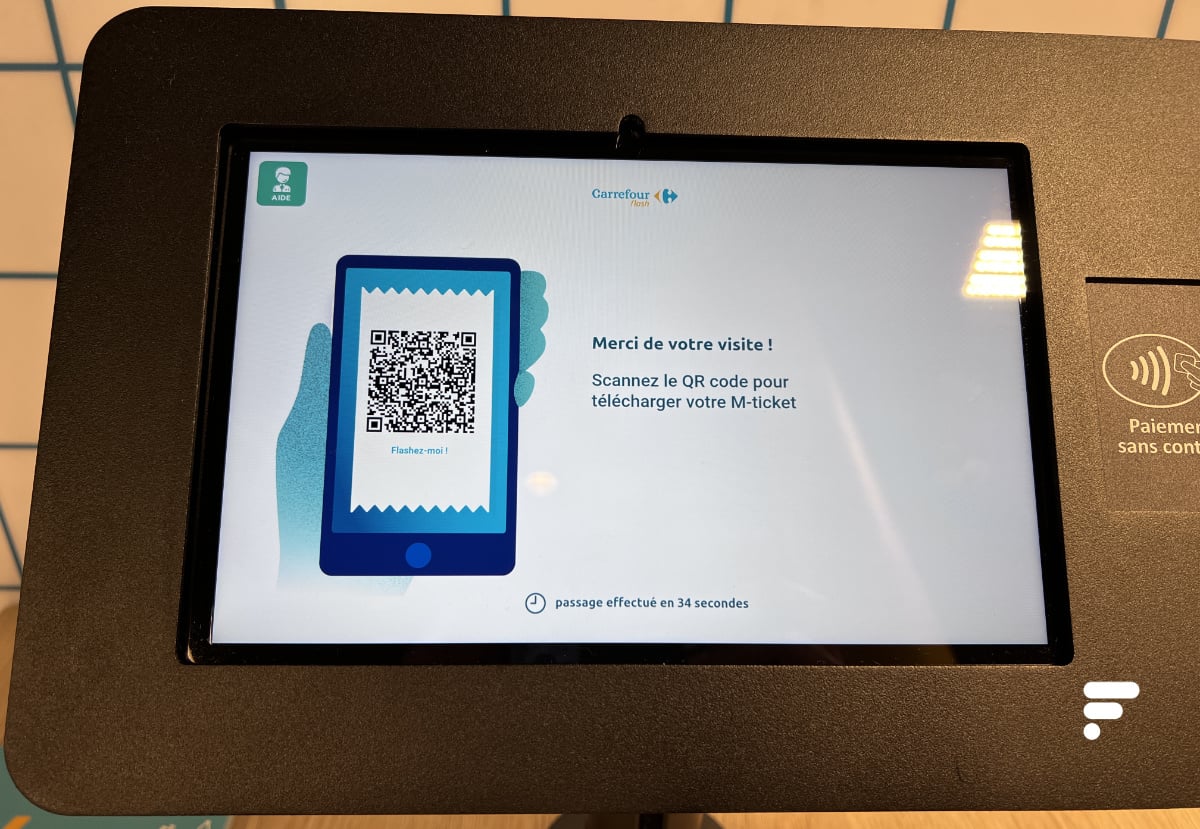 Votre ticket de caisse prend la forme d'un QR Code à scanner // Source : FRANDROID - Melinda DAVAN-SOULAS