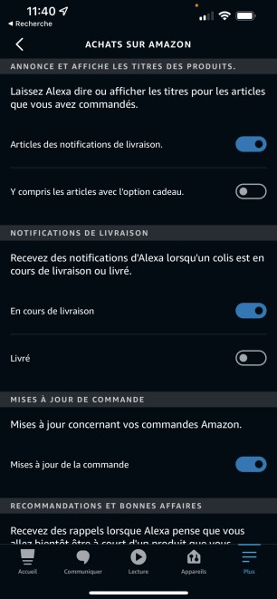 Amazon Alexa notification vocale