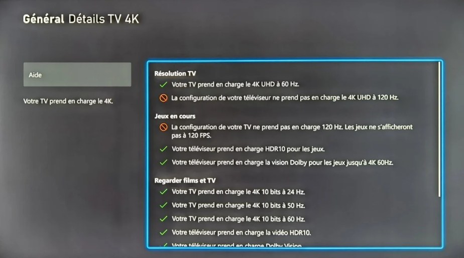 Les capacités techniques du téléviseur.