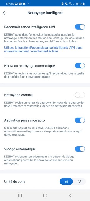 Ici vous pouvez activer le mode ne pas déranger et surtout connaitre le niveau d'usure des pièces // Source : Yazid Amer - Frandroid