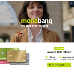 Monabanq offre en ce moment jusqu’à 120 € pour l’ouverture d’un compte