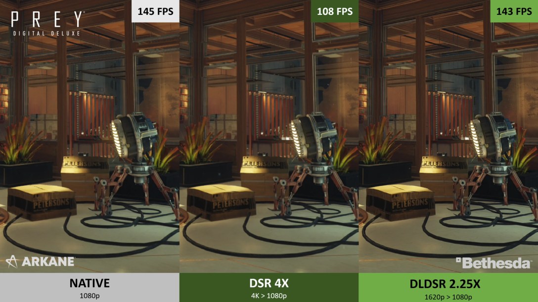 Le DLDSR de Nvidia devrait proposer de meilleurs performances que le DSR. // Source : Nvidia