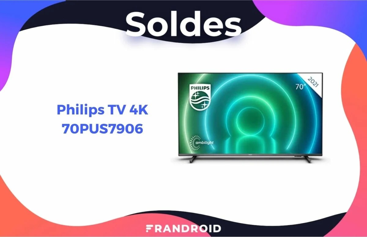 Philips TV 4K 70PUS7906 soldes hiver 2022