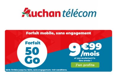 Auchan telecom forfait 50 Go
