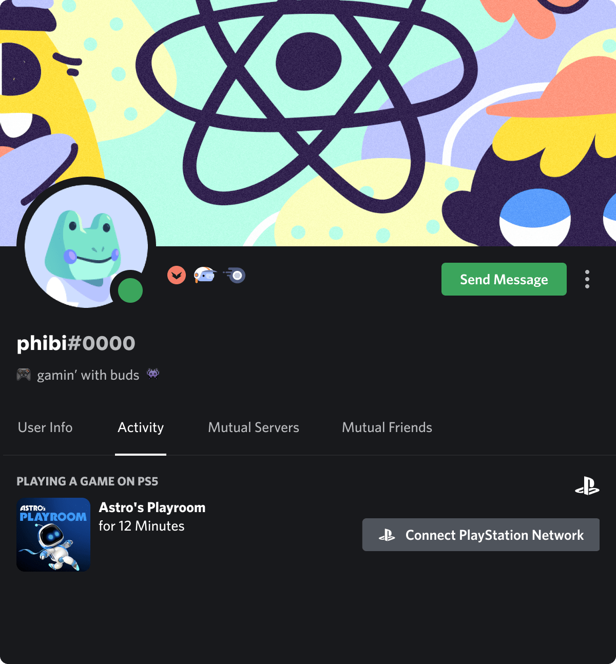Discord exemple PlayStation Network