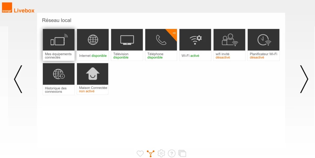 Interface Livebox 1