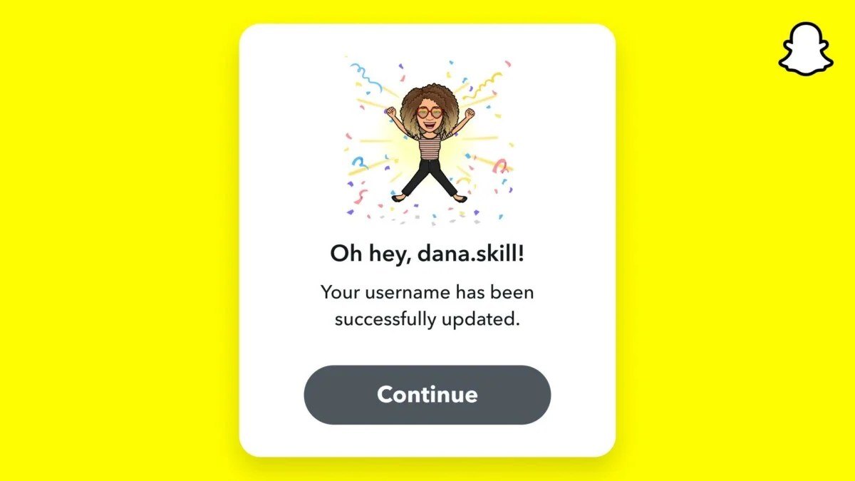 Changement du nom d'utilisateur sur Snapchat