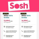 Sosh met à jour ses forfaits mobile avec 2 nouvelles offres en série limitée