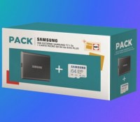 SSD Externe Samsung  T7 1 To + carte Micro SD 64 Go Evo Plus
