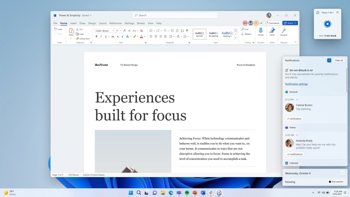 Windows 11 NI mode concentration