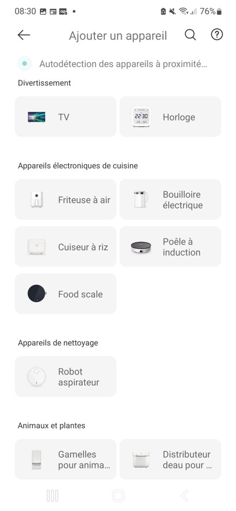 Avant d'ajouter le nouveau robot, il faut l'identifier dans la liste de produits dans l'app // Source : Yazid Amer - Frandroid