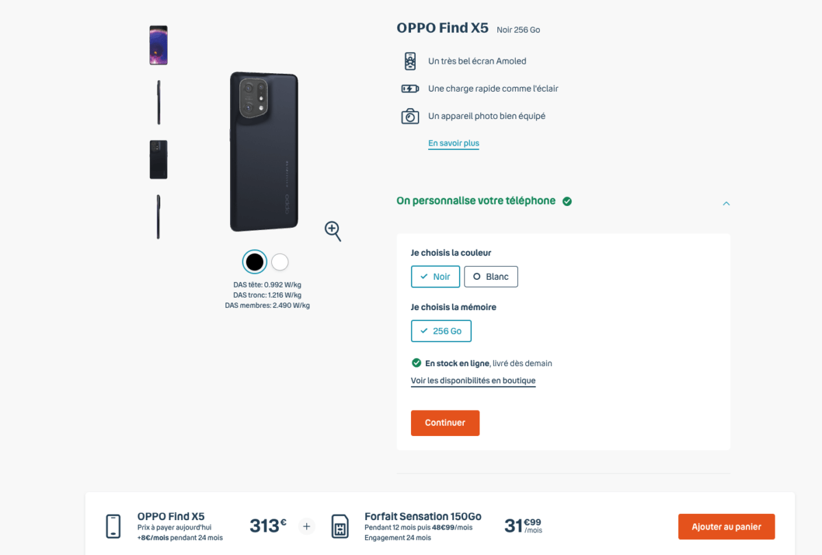 L’offre Bouygues comprenant l’OPPO Find X5