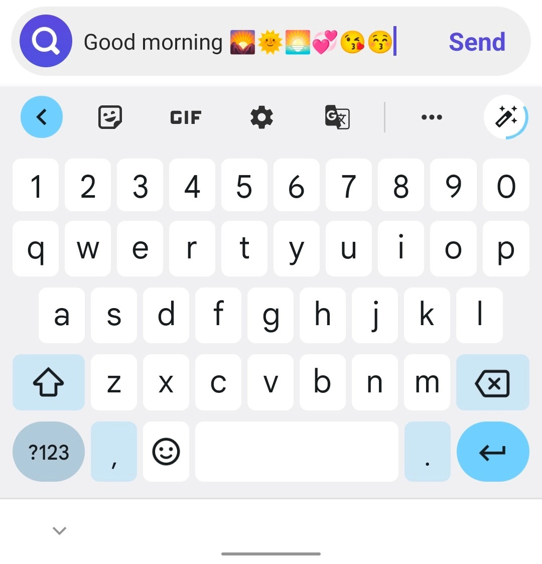 Les emojis s'ajoutent à la suite de votre message // Source : XDA Developers