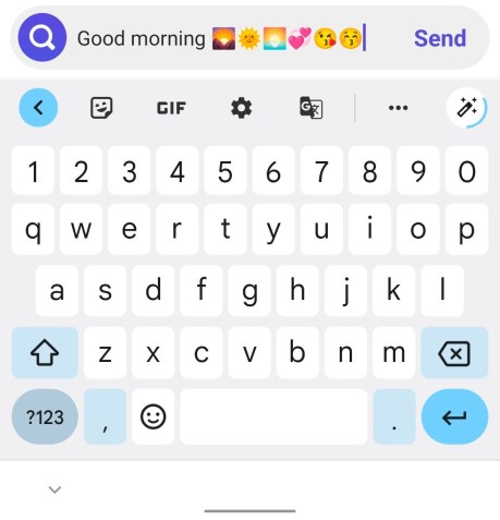 Les emojis s'ajoutent à la suite de votre message // Source : XDA Developers