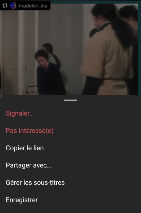 L'option sous-titres sur une vidéo // Source : Instagram - Frandroid
