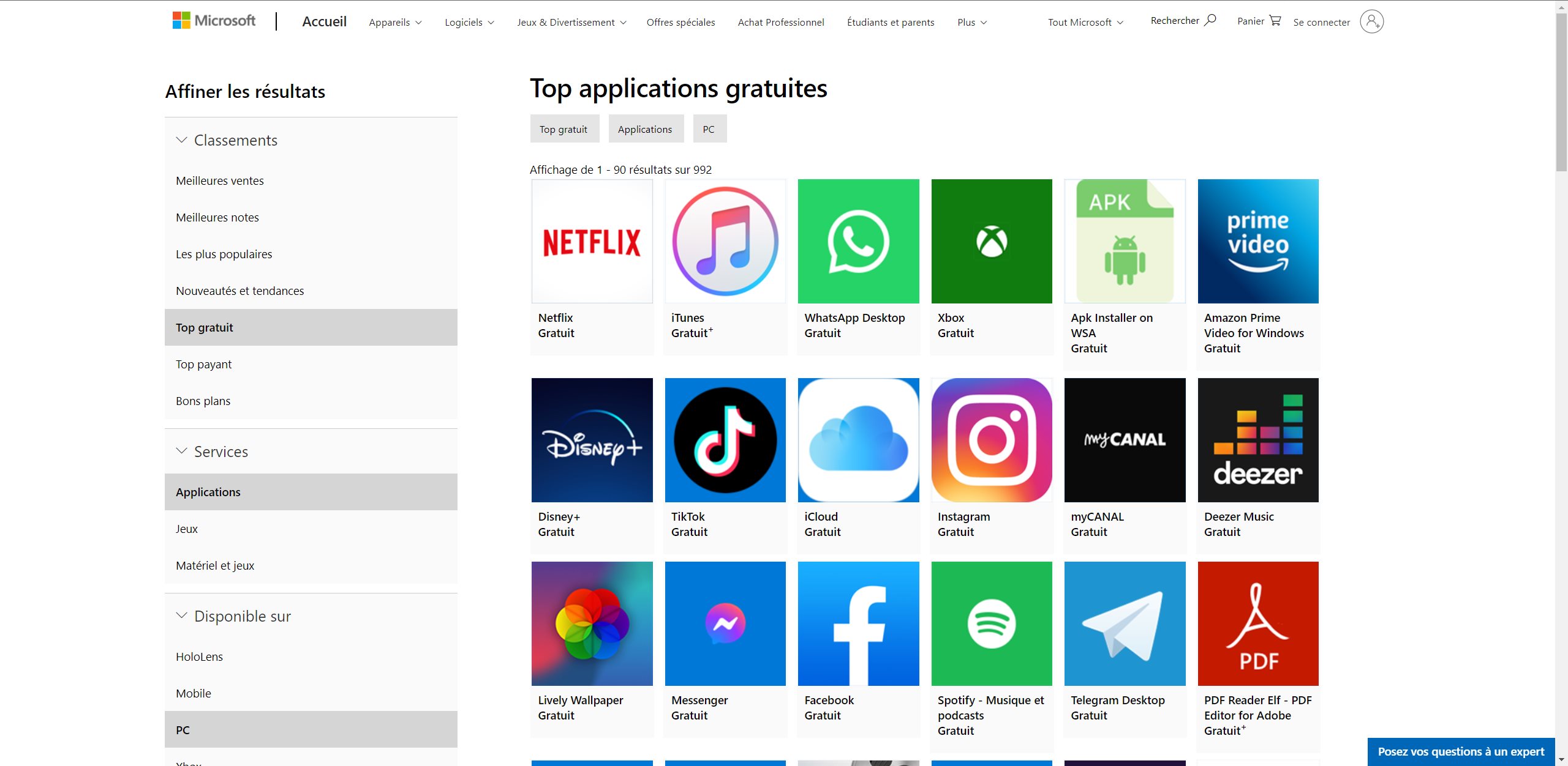 Windows 11 : le Microsoft Store en version web fait peau neuve