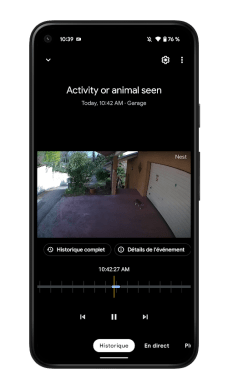 Nest Cam avec projecteur - Application Google Home (3)