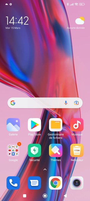 L'écran d'accueil de MIUI 13.