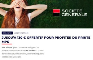 La Société Générale fête le printemps avec 130 € offerts pour l’ouverture d’un compte
