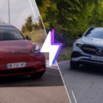 Tesla Model Y vs Mercedes EQB // Source : Frandroid