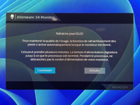 Alienware QD OLED menu pixel burn in (1)