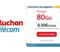 Auchan Telecom forfait 80 Go