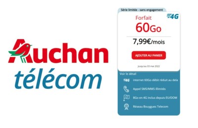 Auchan telecom forfait Avril 2022