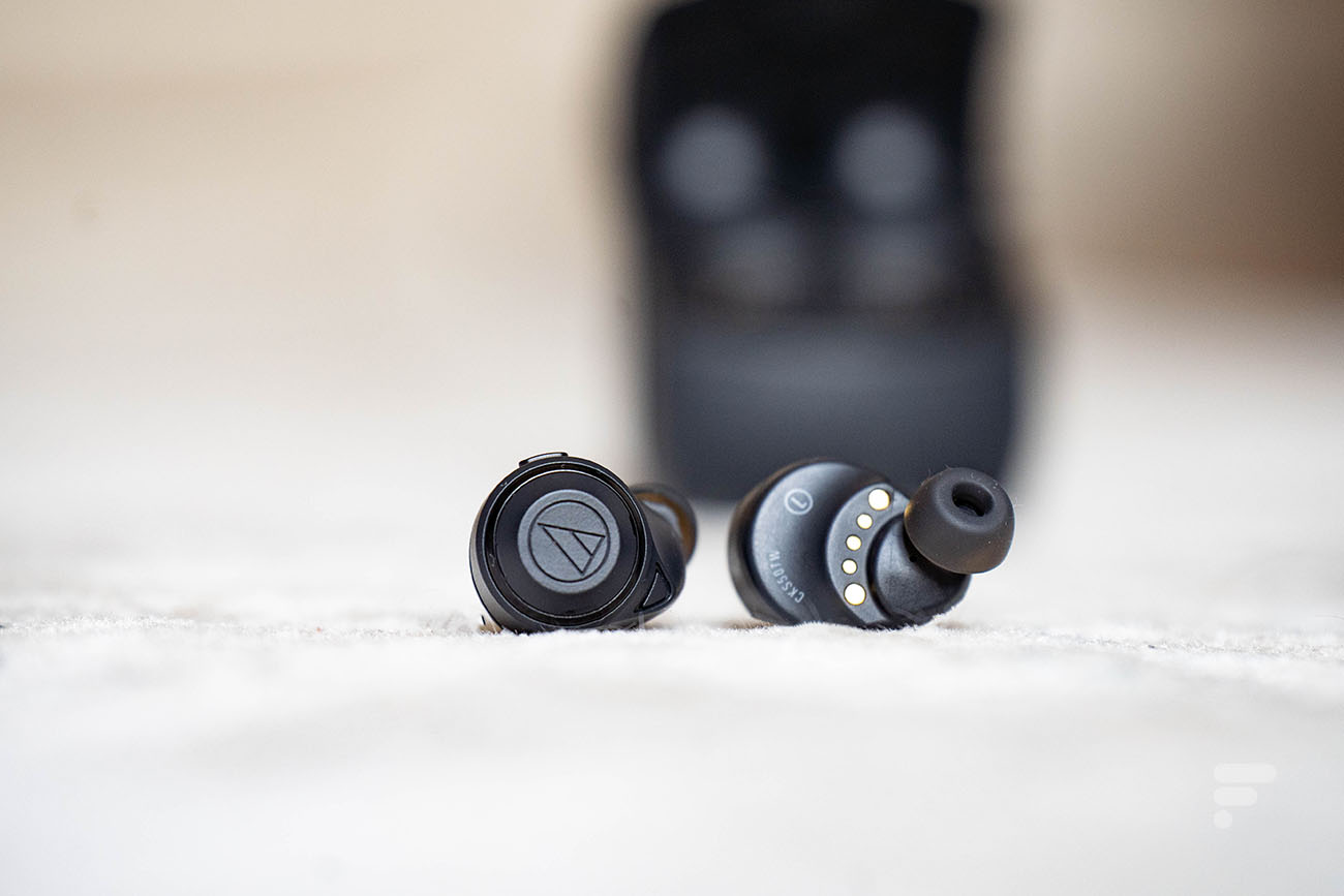 Les Audio-Technica ATH-CKS50TW dans l'oreille