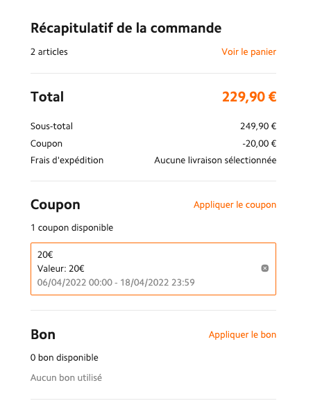 Capture d’écran pour code promo du Xiaomi Redmi Note 11
