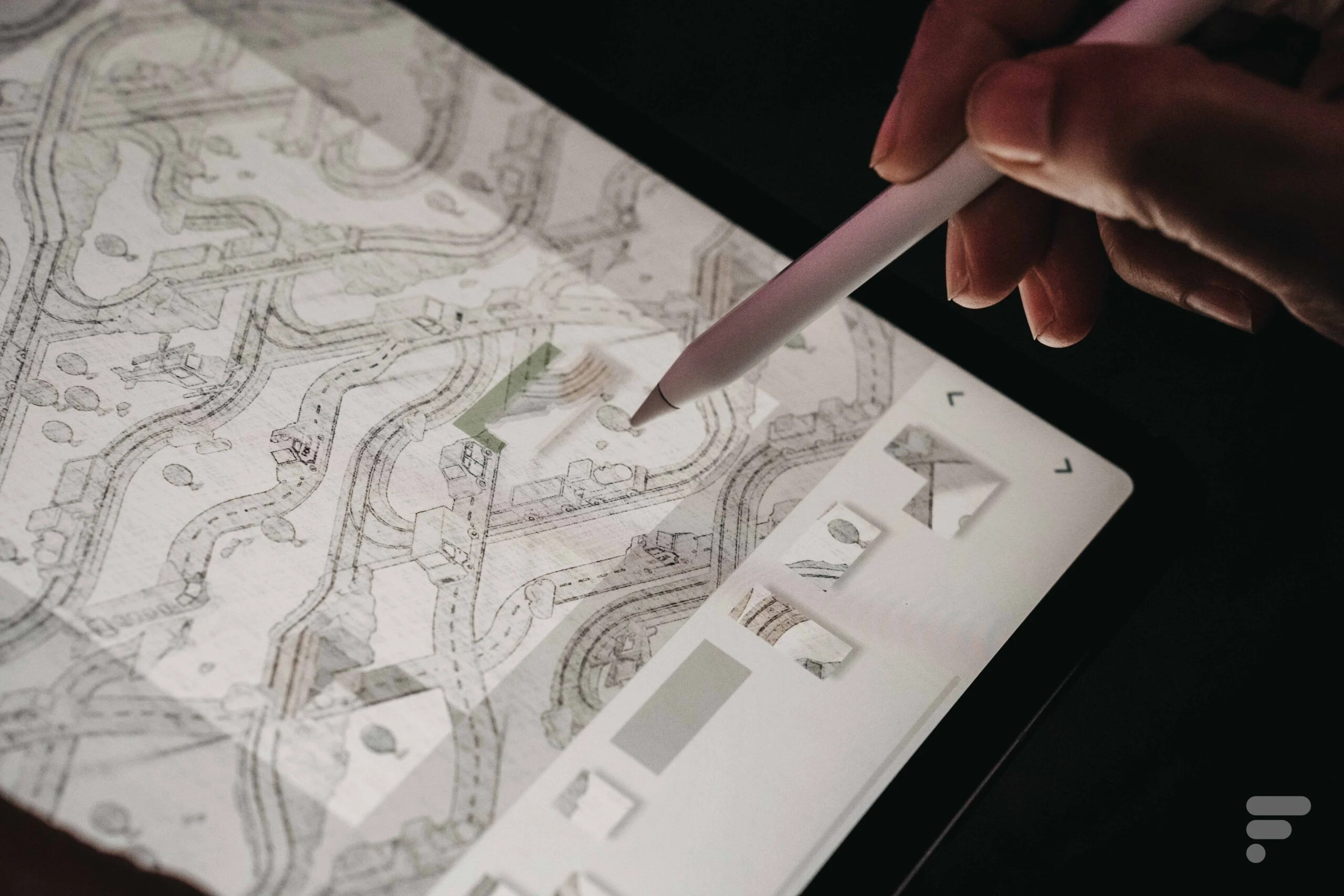 La retouche, la précision sont au menu grâce à l'Apple Pencil sur iPad Air // Source : FRANDROID - Anthony WONNER